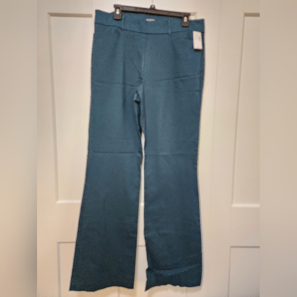 NWT Maurices Blue Flare Dress Pants - Large - Picture 2 of 5